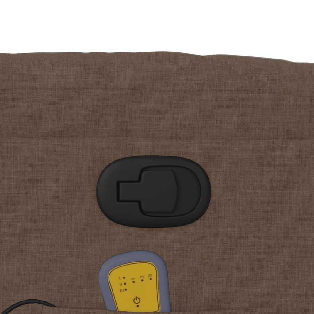 Elektrisk Massagefåtölj Brun tyg