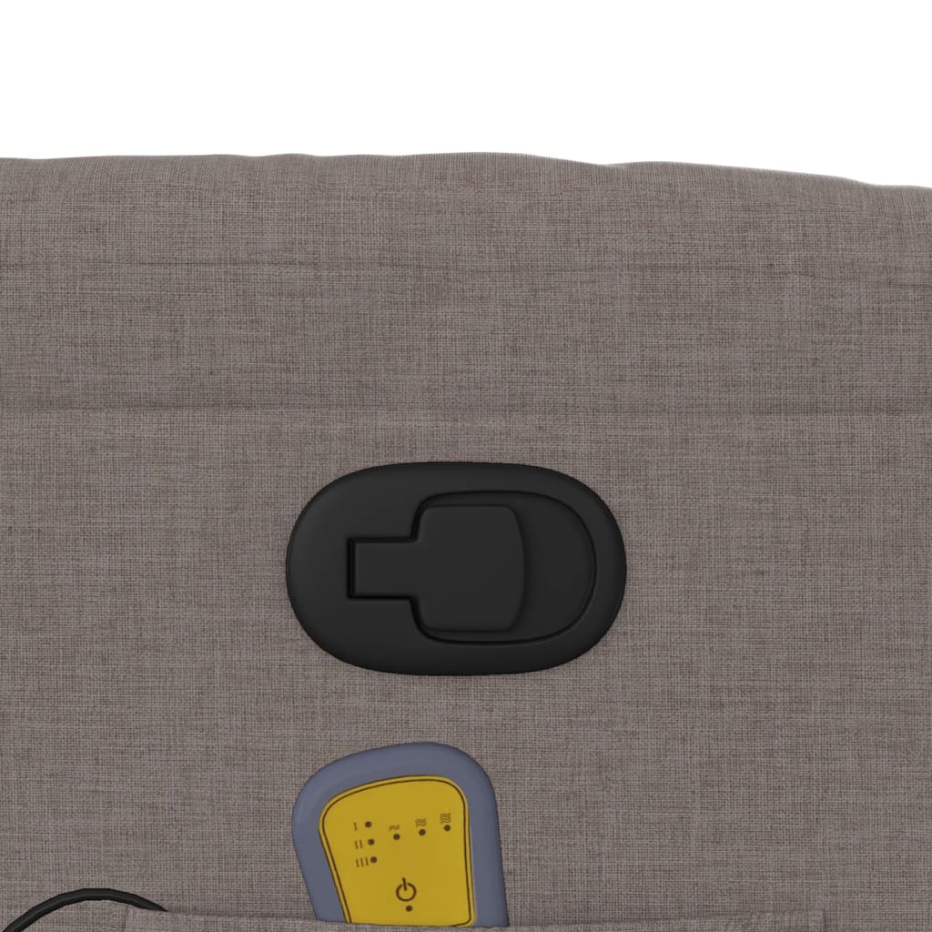 Elektrisk Massagefåtölj Taupe tyg
