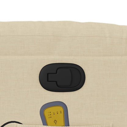 Elektrisk Massagefåtölj Gräddvit tyg