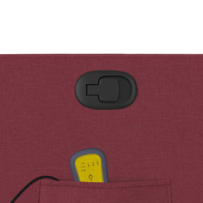 Elektrisk Massagefåtölj Vinröd tyg