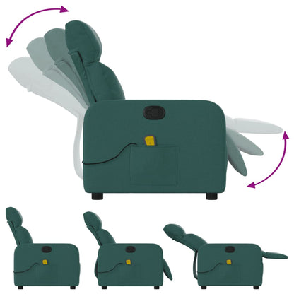 Elektrisk Massagefåtölj Grön Mörkgrön tyg