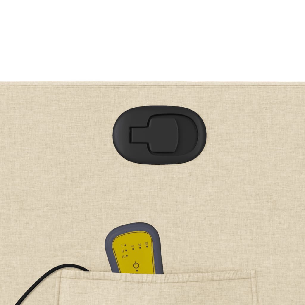 Elektrisk Massagefåtölj Gräddvit tyg