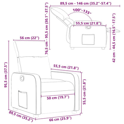 Fåtölj Svart Reclinerfåtölj konstläder