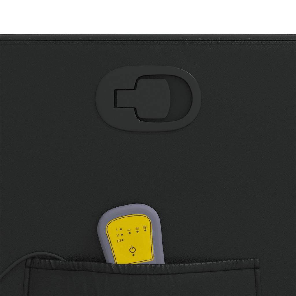 Elektrisk Massagefåtölj Svart konstläder