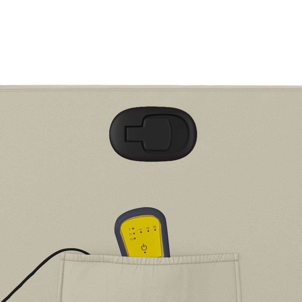 Elektrisk Massagefåtölj Gräddvit konstläder