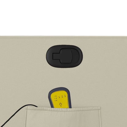 Elektrisk Massagefåtölj Gräddvit konstläder