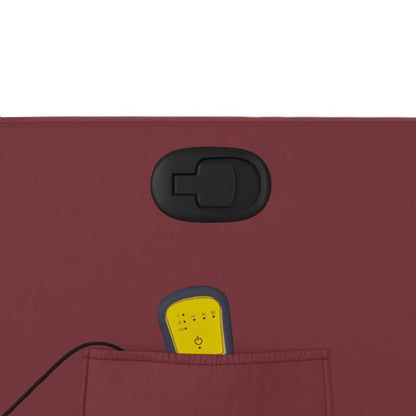 Elektrisk Massagefåtölj Vinröd konstläder