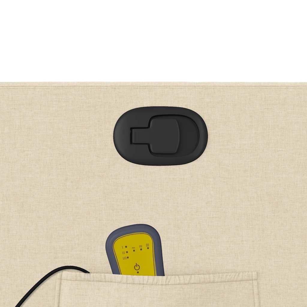 Elektrisk Massagefåtölj Gräddvit tyg