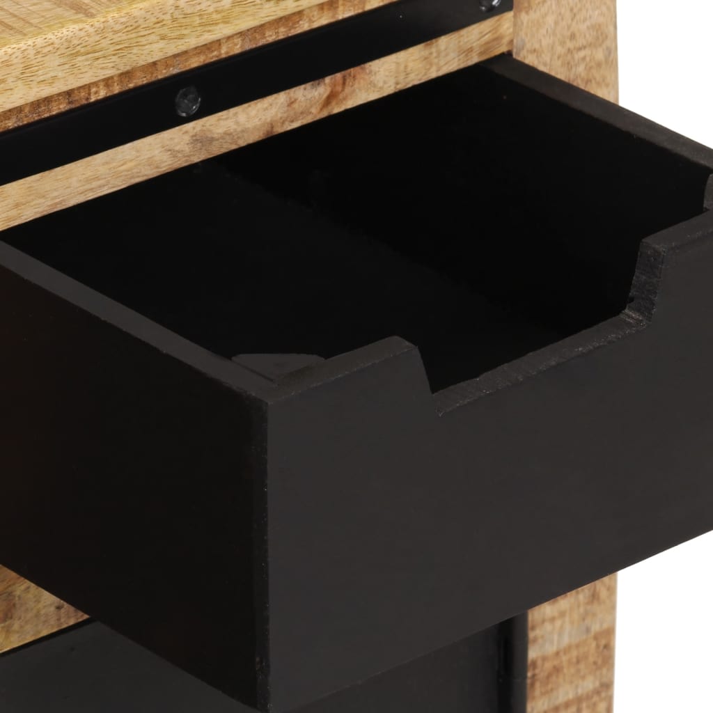 Skänk Trä med 2 lådor 55x35x60 cm massivt mangoträ