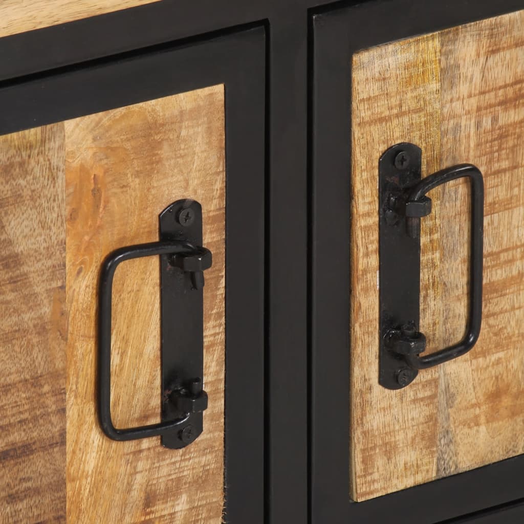 Soffbord Trä 80x50x40 cm massivt grovt mangoträ