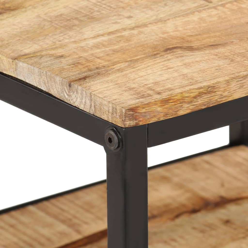 Soffbord Trä 55x55x45 cm massivt grovt mangoträ