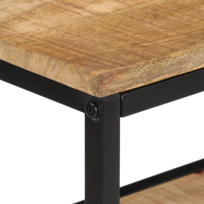 Avlastningsbord 100x35x70 cm massivt grovt mangoträ