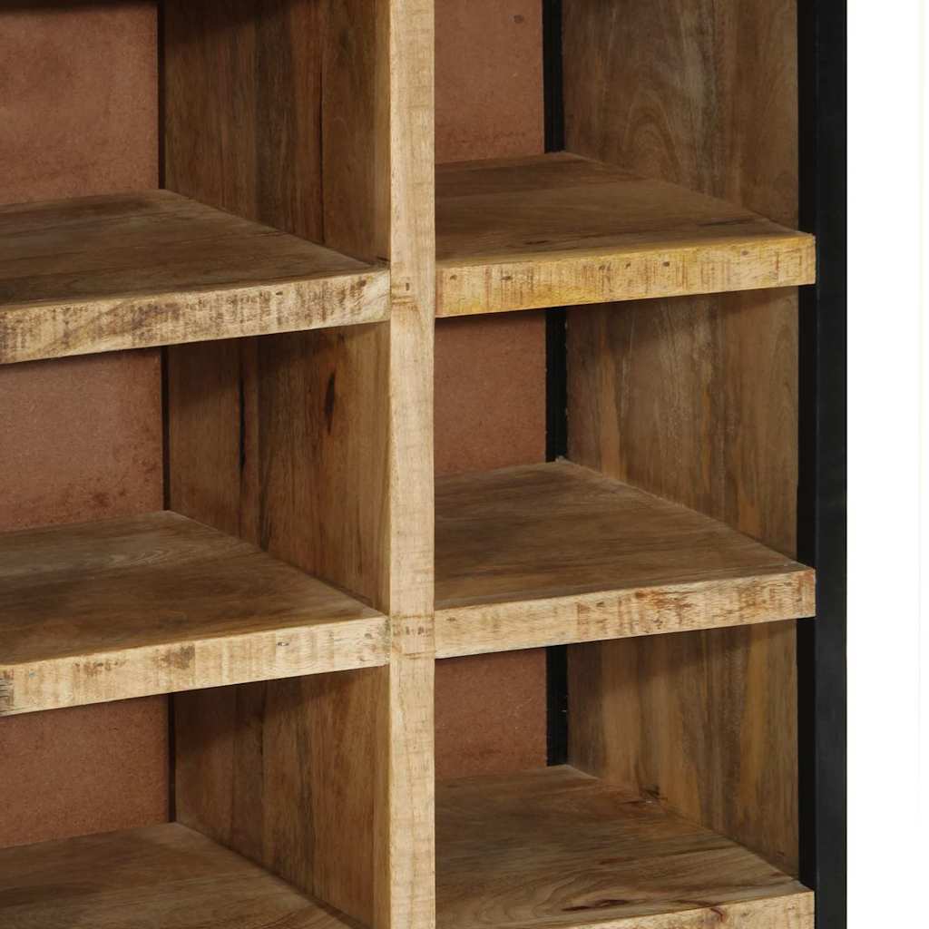 Skoställ Trä Skoskåp med lagring Brun 50 x 30 x 110 cm Massivt Mangoträ