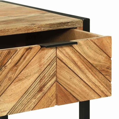 Smyckebord med låda Brun 100 x 40 x 120 cm Massivt akaciaträ