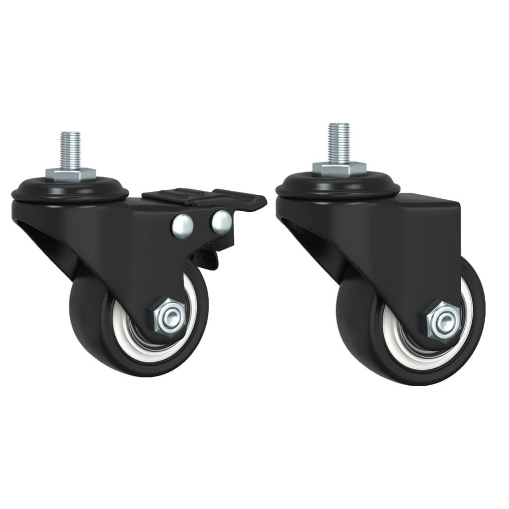 Soffbord Svart på hjul Sonoma Ek 91x55x34 cm