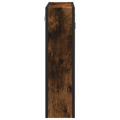 Badrumsspegel Spegelskåp Rökfärgad Ek 60x16x60 cm