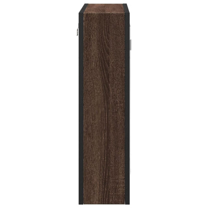 Badrumsspegel Spegelskåp Brun Ek 60x16x60 cm