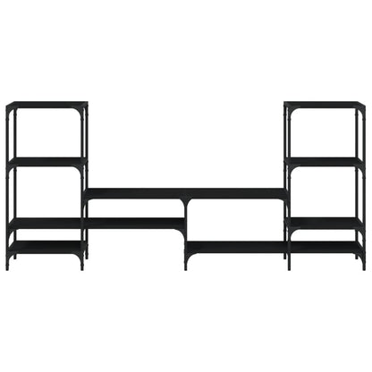 TV-Möbel Svart TV-Skåp 206,5x28,5x95 cm