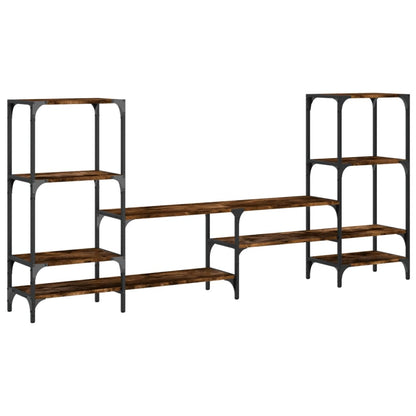 TV-Möbel Rökfärgad Ek TV-Skåp 206,5x28,5x95 cm