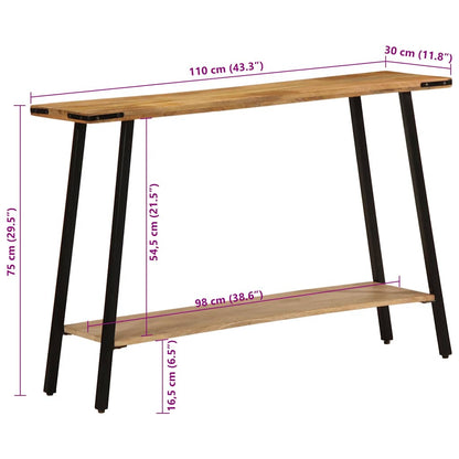 Avlastningsbord Konsollbord Trä 110x30x75 cm massivt mangoträ