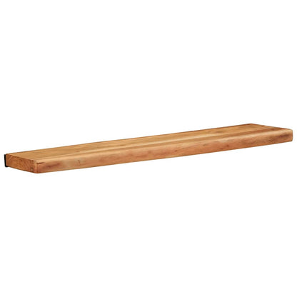 Vägghylla Trä 2 st 80x20x3,5 cm massivt Trä akacia