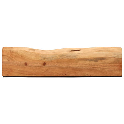 Vägghylla Trä 2 st 80x20x3,5 cm massivt Trä akacia