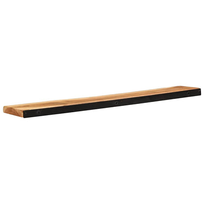 Vägghylla Trä 2 st 100x20x3,5 cm massivt Trä akacia
