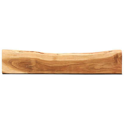 Vägghylla Trä 2 st 100x20x3,5 cm massivt Trä akacia