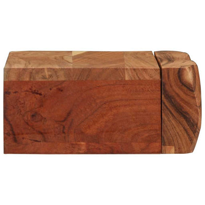 Vägghylla Trä 2 st 30x17x8 cm massivt Trä akacia