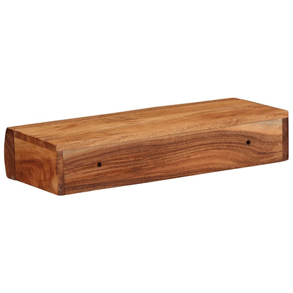 Vägghylla Trä 2 st 40x17x8 cm massivt Trä akacia