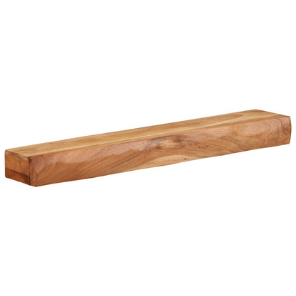 Vägghylla Trä 2 st 80x17x8 cm massivt Trä akacia