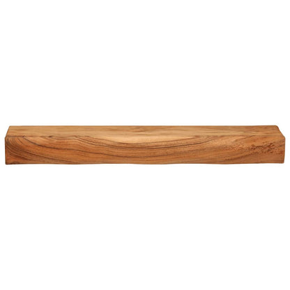 Vägghylla Trä 2 st 80x17x8 cm massivt Trä akacia