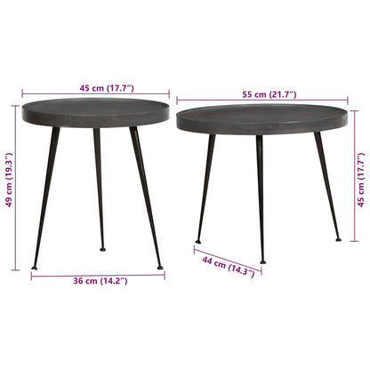 Soffbord Svart 2 delar