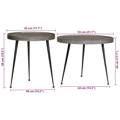 Soffbord DIV. 2 delar silverfärgat trä