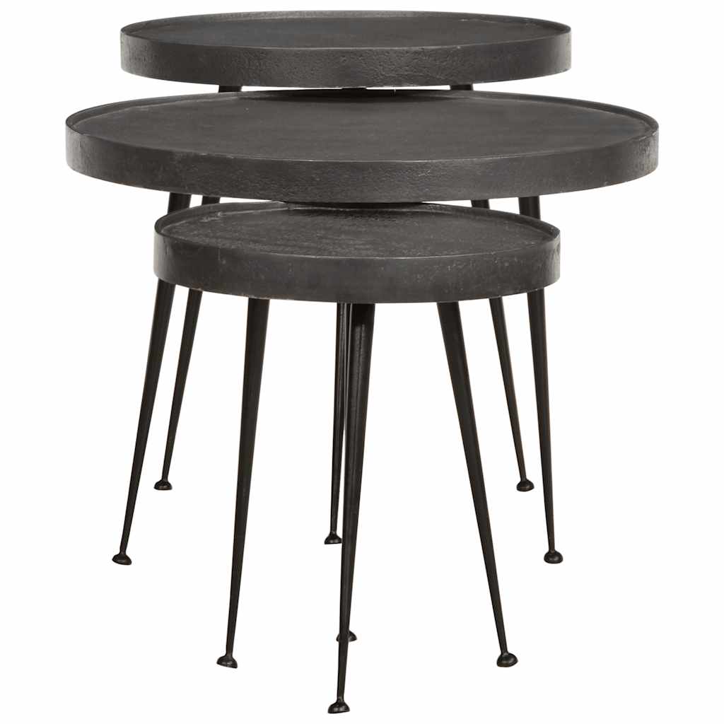 Soffbord Svart 3 delar