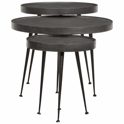 Soffbord Svart 3 delar