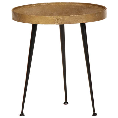 Soffbord Trä 3 delar gyllene