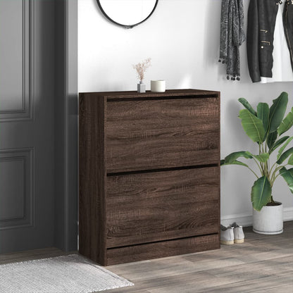 Skoställ Brun Ek Skohylla 80x34x96,5 cm