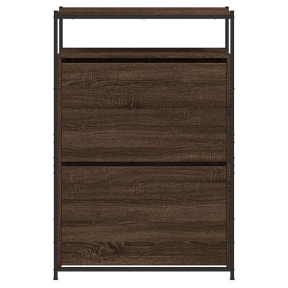 Skoställ Brun Ek Skoskåp 75x34x112 cm