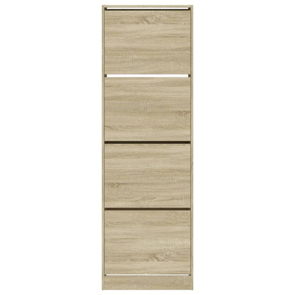 Skoställ Sonoma Ek Skoskåp med 4 flip-lådor 60x34x187,5 cm
