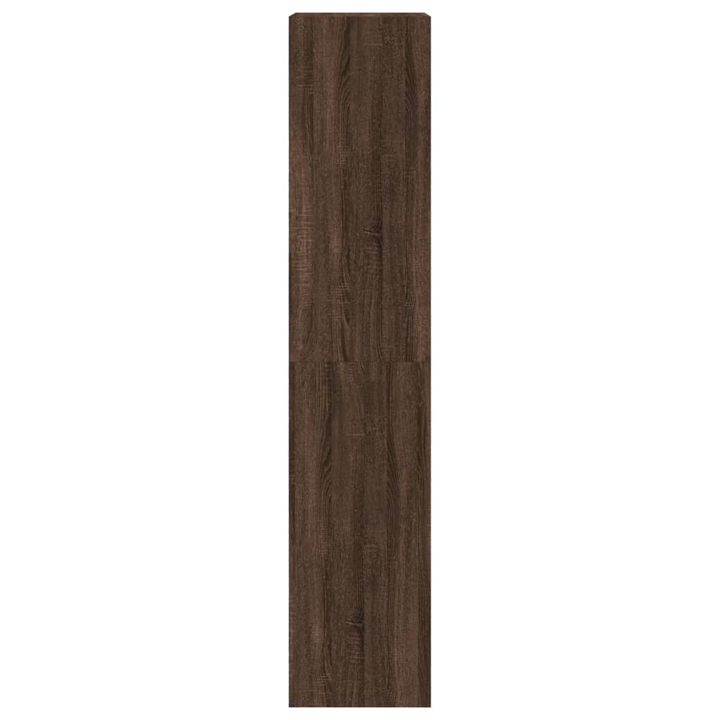 Skoställ Brun Ek Skoskåp med 4 flip-lådor 60x42x204 cm