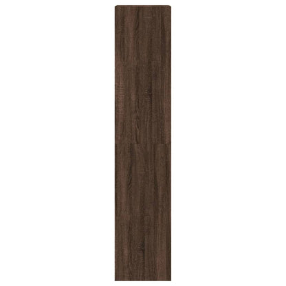 Skoställ Brun Ek Skoskåp med 4 flip-lådor 60x42x204 cm