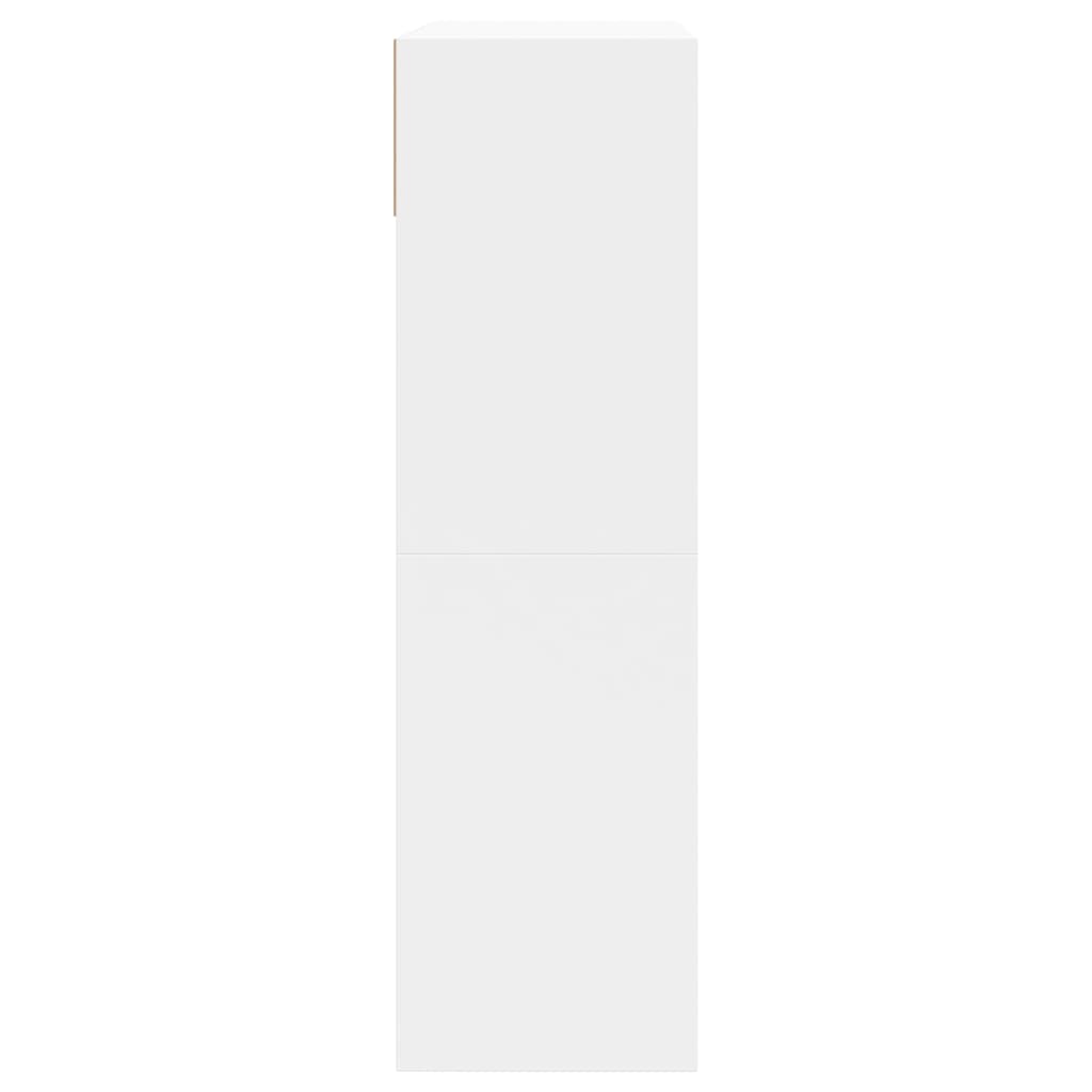 Skoställ Vit Skoskåp med 2 flip-lådor 80x34x116 cm