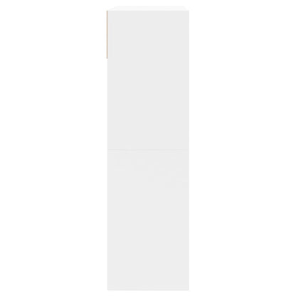 Skoställ Vit Skoskåp med 2 flip-lådor 80x34x116 cm