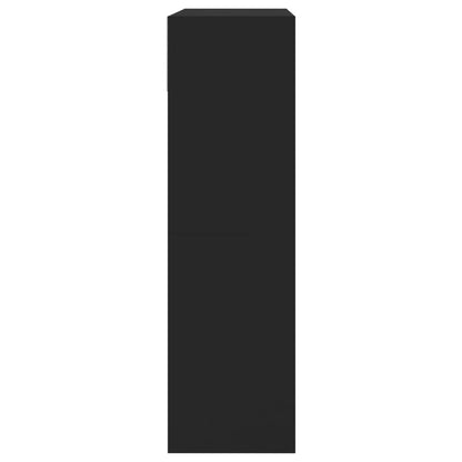 Skoställ Svart Skoskåp med 2 flip-lådor 80x34x116 cm