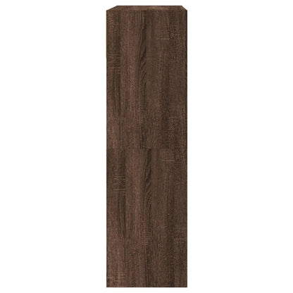 Skoställ Brun Ek Skoskåp med 2 flip-lådor 80x34x116 cm