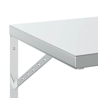 Vägghyllor 2 st 100x40 cm silver rostfritt stål