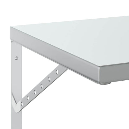 Vägghylla DIV. 2 st 50x40 cm silver rostfritt stål