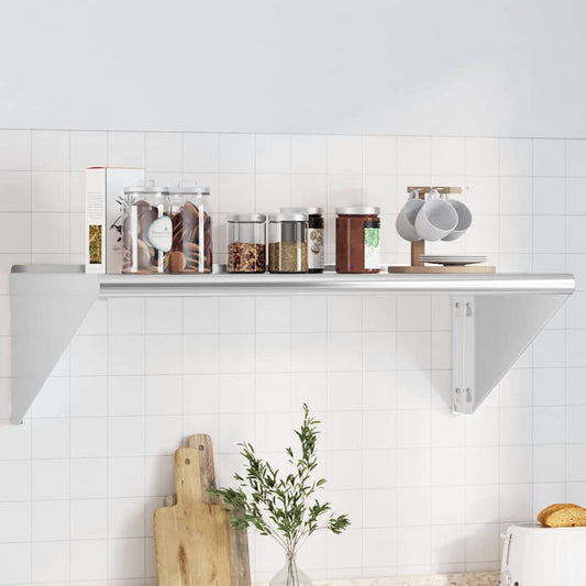 Vägghylla DIV. 100x45x31 cm silver rostfritt stål