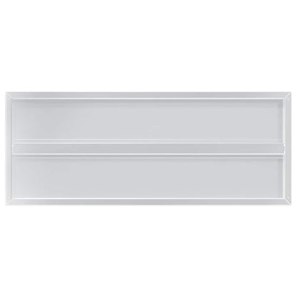 Vägghyllor 2 st 100x40x3 cm silver rostfritt stål